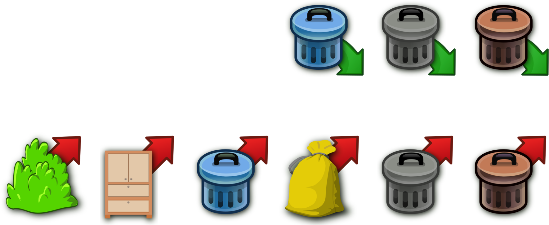 Rubbish Bins & Waste Paper Baskets Plastic Recycling - Trash Can Clip Art (1800x750), Png Download