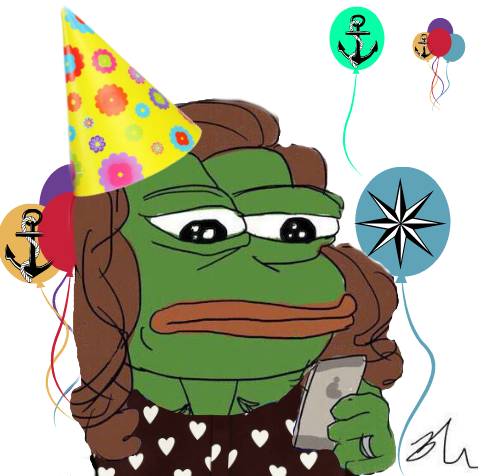 Birthday Party Pepe Png - Pepe Birthday (480x476), Png Download