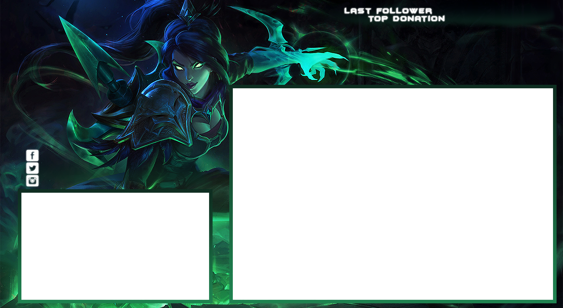 League Of Legends Vayne Free Overlay By - Overlay Twitch League Of Legends (1920x1050), Png Download