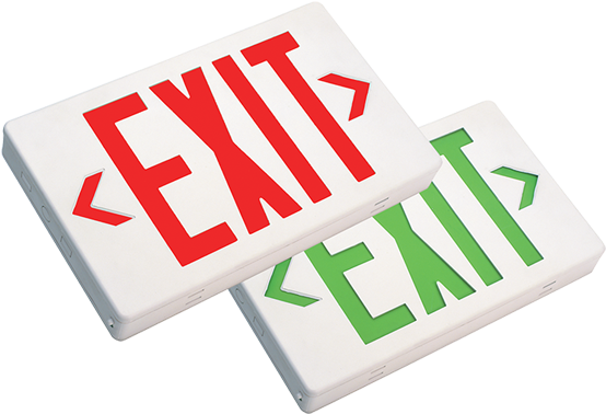 Sled Led Exit Lighting Fixture - Led Exit Sign (720x400), Png Download