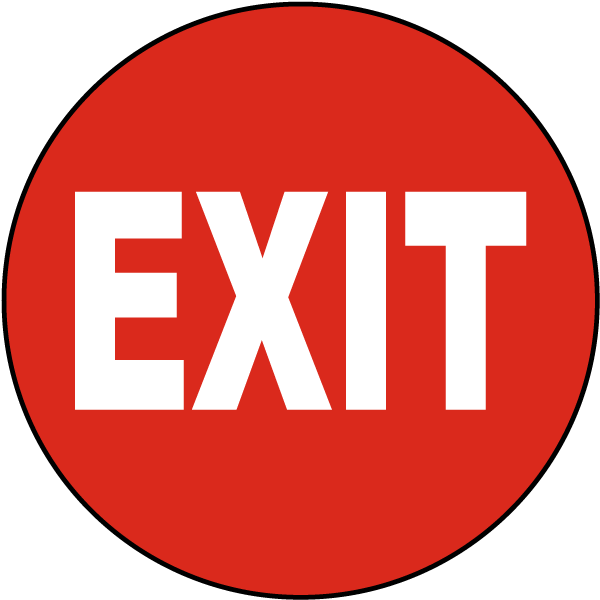 Exit Floor Sign - Icon Print Exit (600x600), Png Download