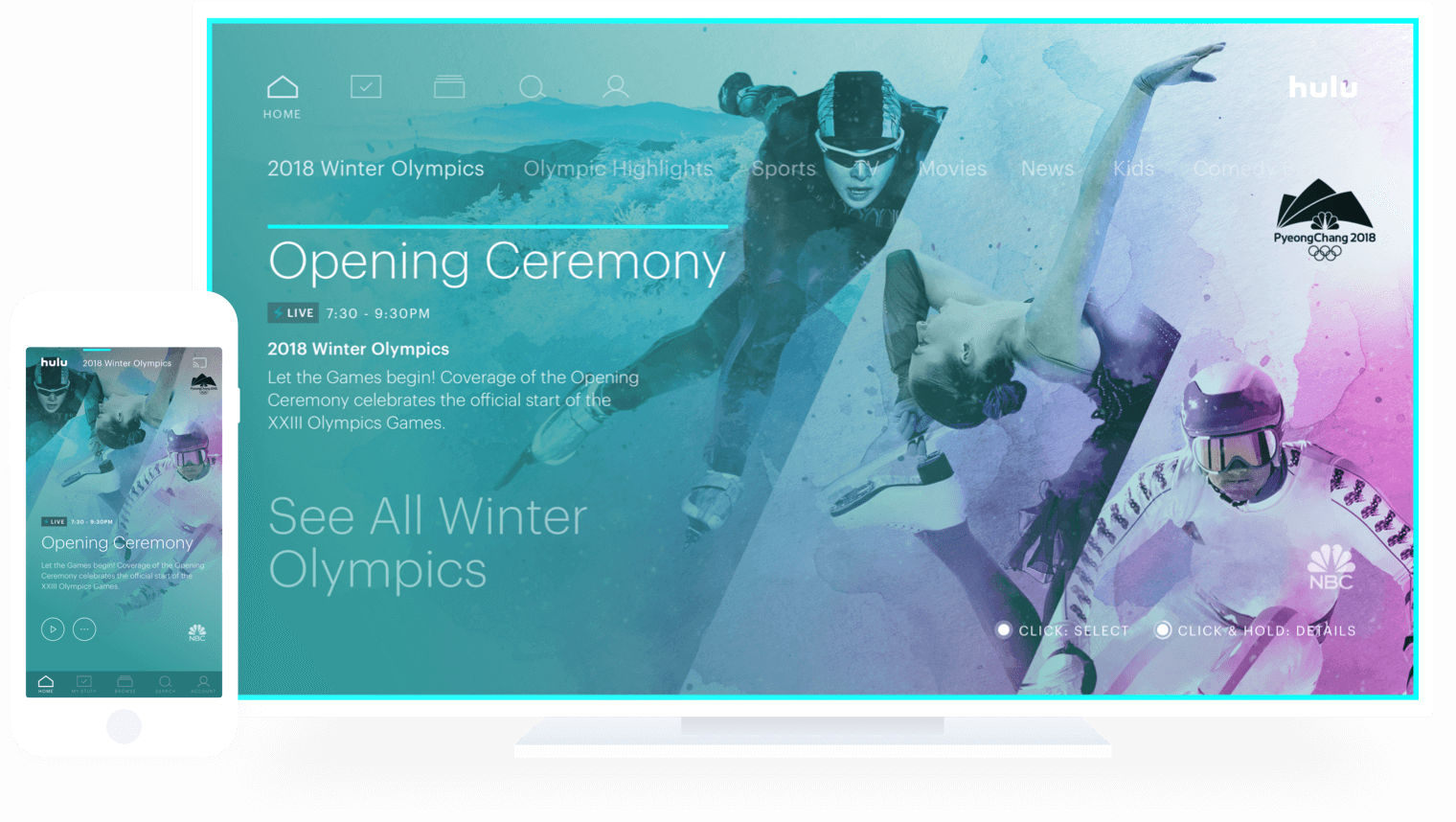 One Hub - Watch Olympics On Hulu (1520x858), Png Download