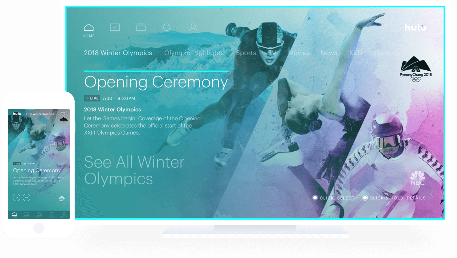 Download One Hub Watch Olympics On Hulu PNG Image with No Background