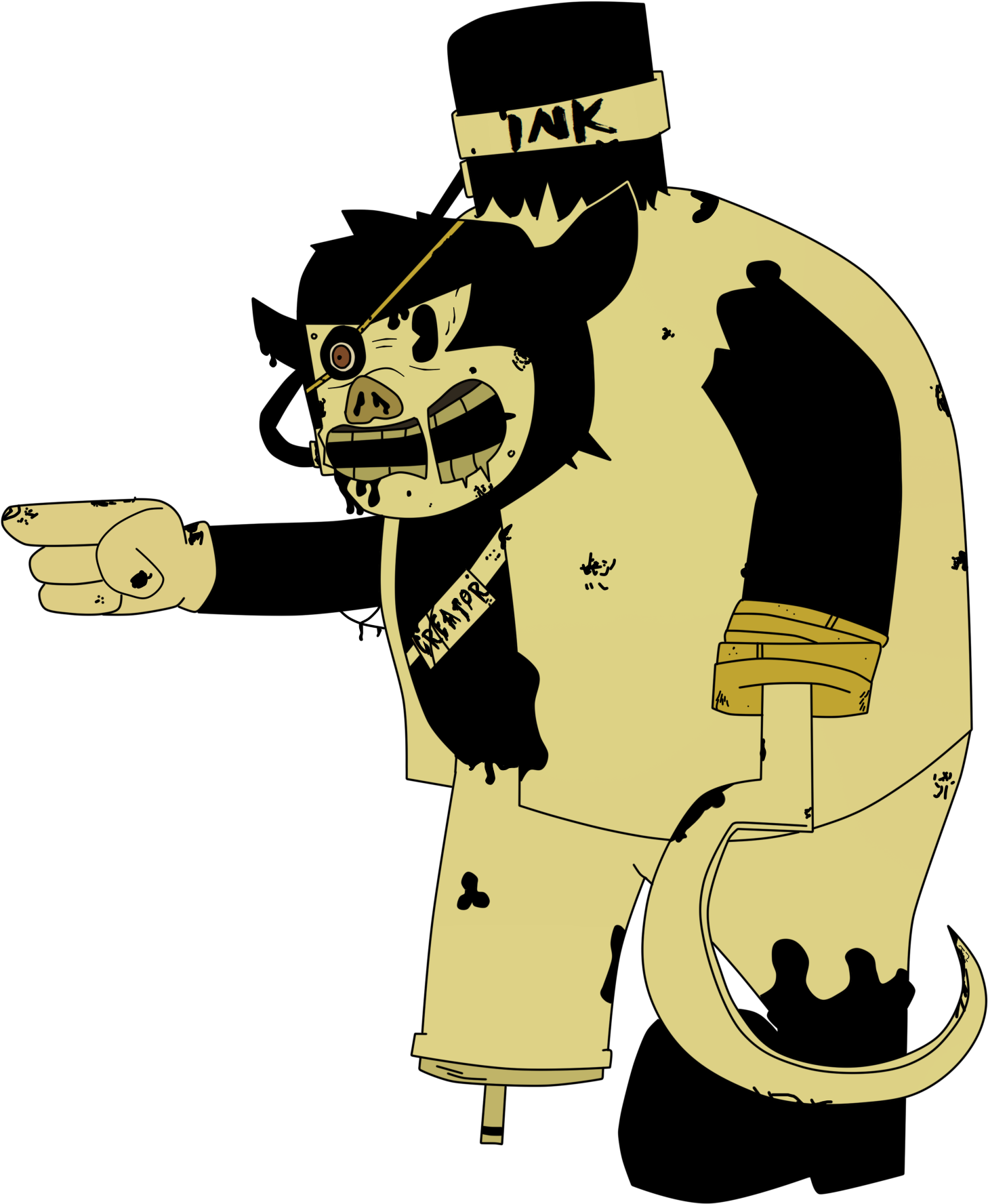 Butcher Bart - Bendy And The Ink Machine Butcher Bart (1672x1816), Png Download