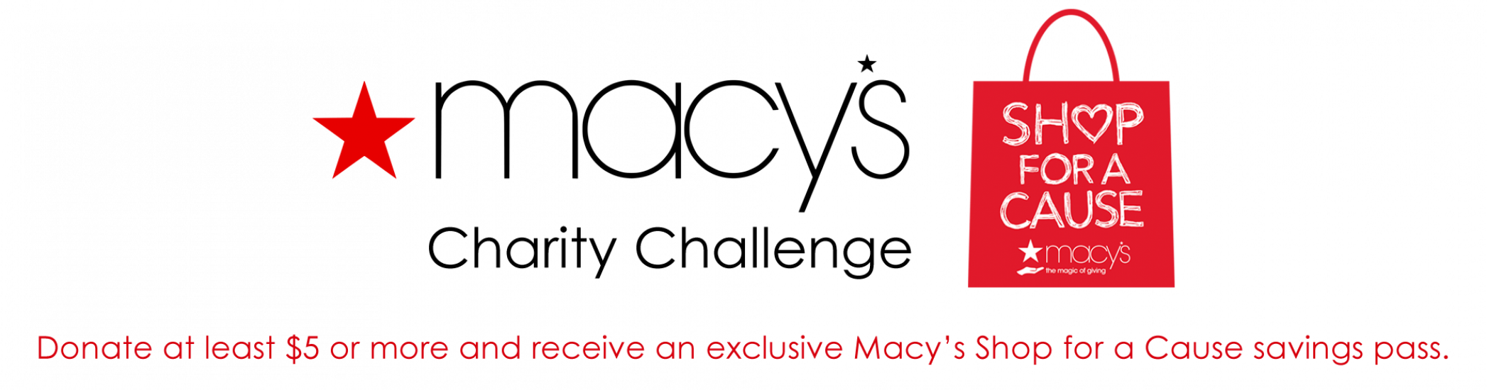 Macy's Shop For A Cause Charity Challenge Fundraiser - Macy's Shop For A Cause 2017 (2094x550), Png Download