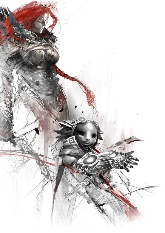 Main Page Background Left - Guild Wars 2 Sif Art (600x800), Png Download