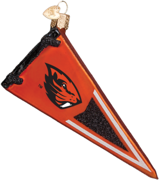 Oregon State Pennant Ornament - Oregon State Beavers Classic Football Pebble Grain (387x387), Png Download