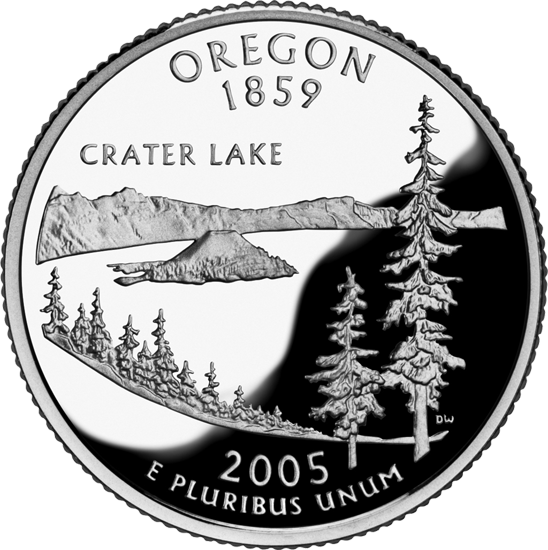 Oregon State Quarter - Oregon Quarter (548x550), Png Download