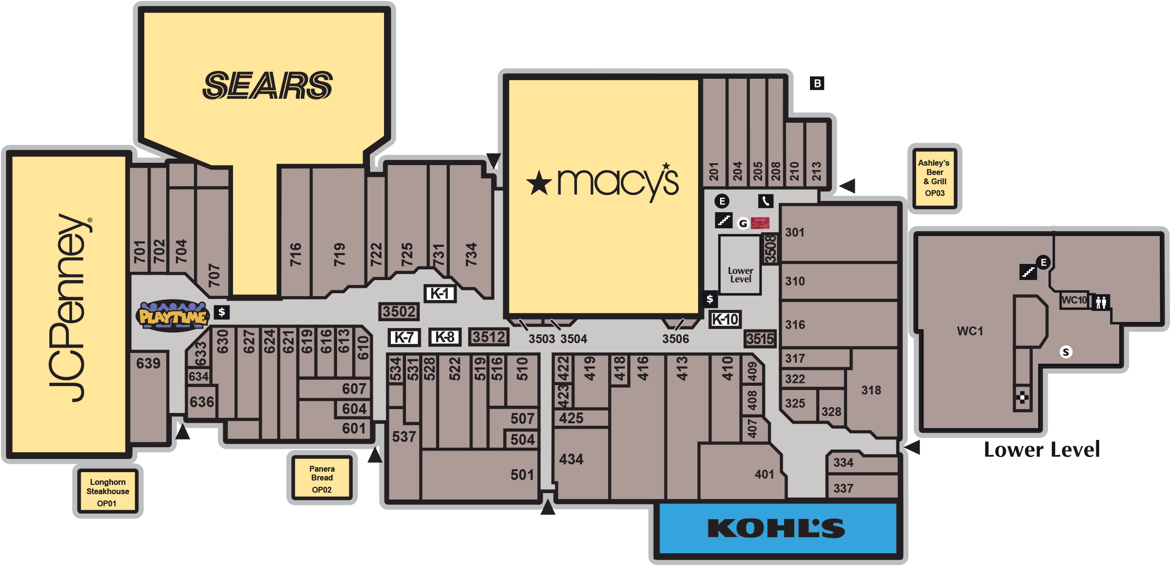 Kohl's - Westland Shopping Plan (2397x1158), Png Download