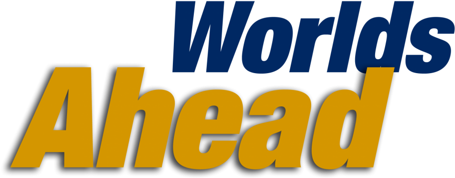 Worlds Ahead Mark Blue And Gold - Worlds Ahead Fiu Logo (1024x476), Png Download