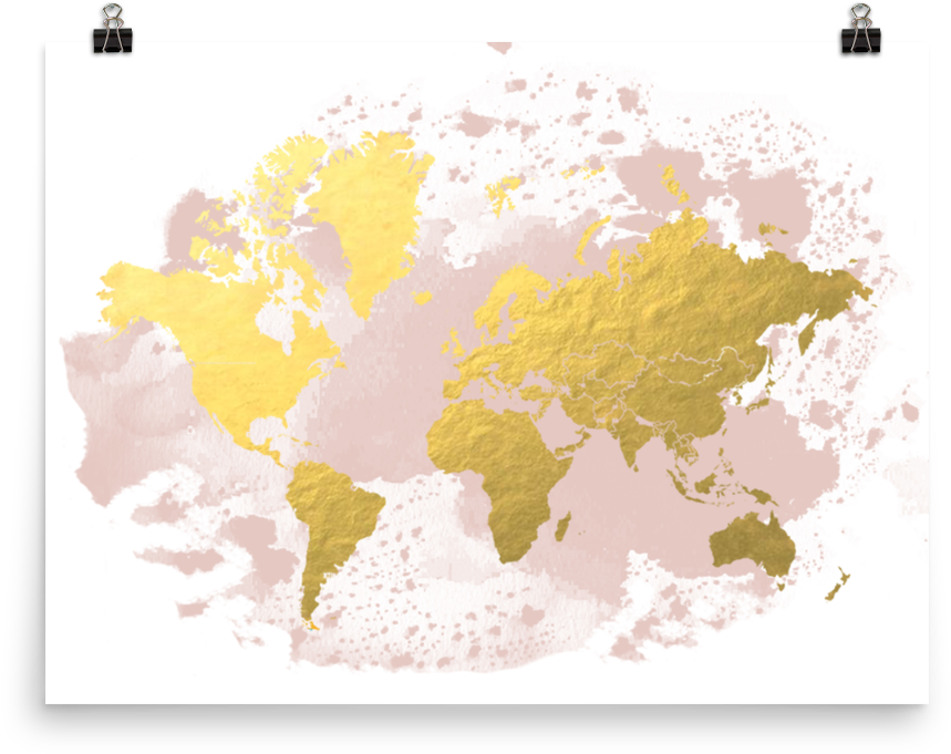 World Map Art Print - World Cancer Day (1000x1000), Png Download