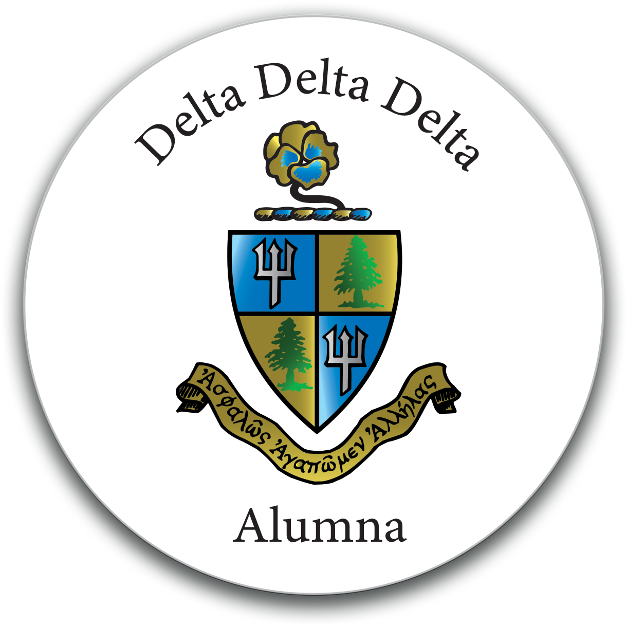 Delta Delta Delta Crest (1500x1500), Png Download
