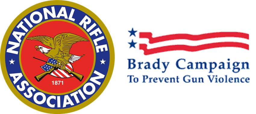 Logos Of The National Rifle Association And The Brady - National Rifle Association Logo (850x381), Png Download