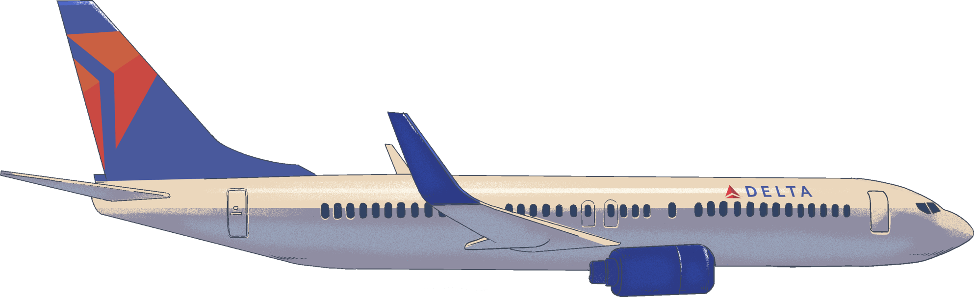 This Proprietary Delta Technology Has Transformed The - Delta Airplane Clipart (1986x606), Png Download