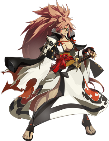 Ggxrdr2 Baiken Portrait - Guilty Gear Rev 2 (350x455), Png Download
