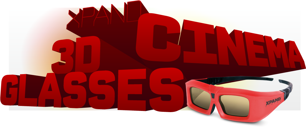 Cinema 3d Glasses - 3 D Glasses (1038x458), Png Download