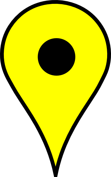 Map Clip Art At Clker Com Online - Map Marker Icons Yellow (372x594), Png Download