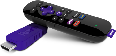 These Tiny Devices Plug Right Into Your Tv And Allow - Roku Streaming Stick - 1080p - Wi-fi - Purple (580x297), Png Download
