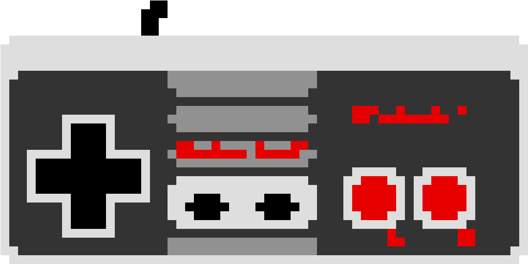 Nes Controller Pixel Art (1152x576), Png Download