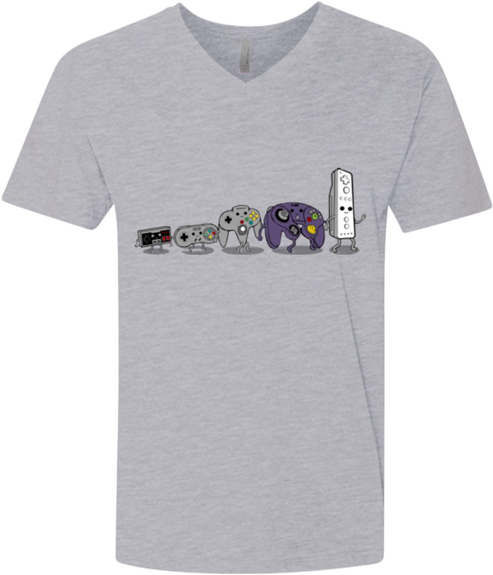 Evolution Controller Nes Men's Premium V-neck - Shirt (1155x1155), Png Download