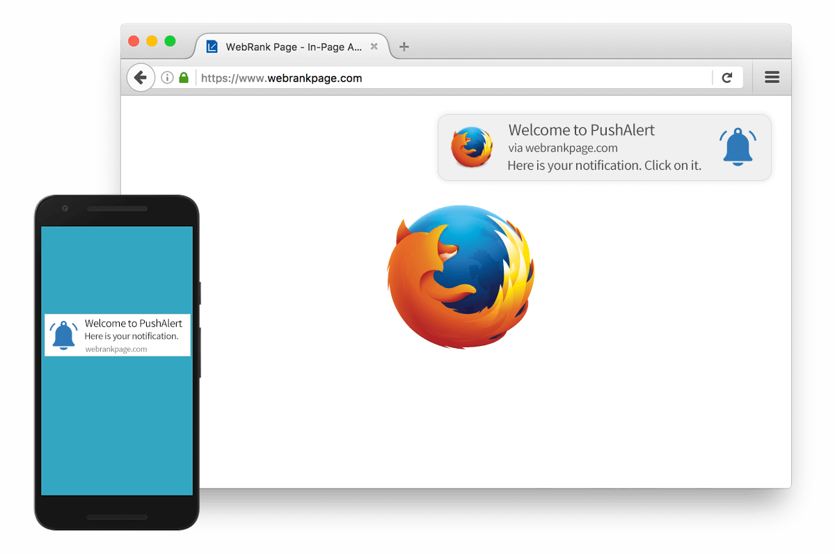 Push Notification On Firefox Browser - Firefox Notifications (1200x796), Png Download