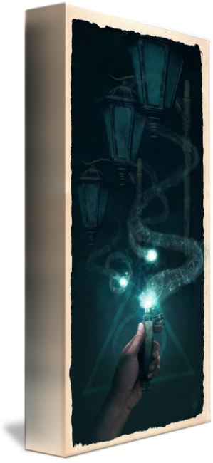 "harry Potter Ron And The Deluminator" By Ajay Naran, - Gallery-wrapped Canvas Art Print 13 X 32 Entitled Harry (299x650), Png Download