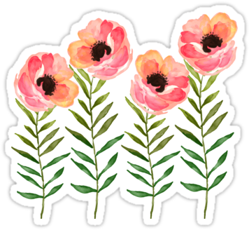 Watercolor Flower Png Watercolor Flower - Pink Dot Floral: Headband, Hat, Newborn Hat, Baby Hat, (375x360), Png Download