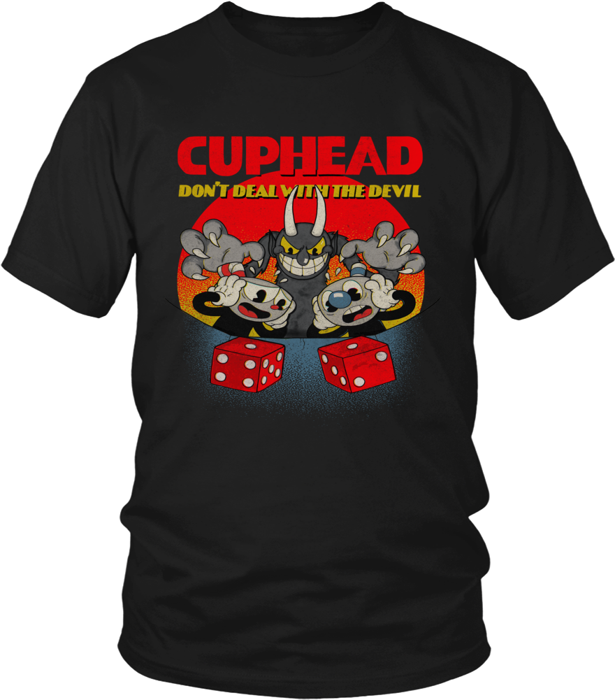 Cuphead And Mugman Devil's Dice Video Game Don't Deal - Cuphead Don T Deal With The Devil Shirt (1000x1000), Png Download