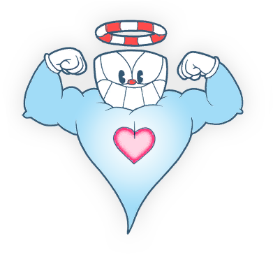 Cuphead Super3 - Cuphead Super Art 3 (391x365), Png Download