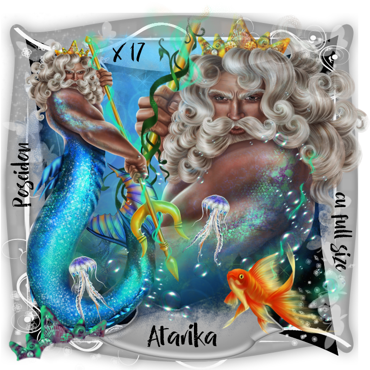 Poseidon Cu X - Mermaid (725x725), Png Download