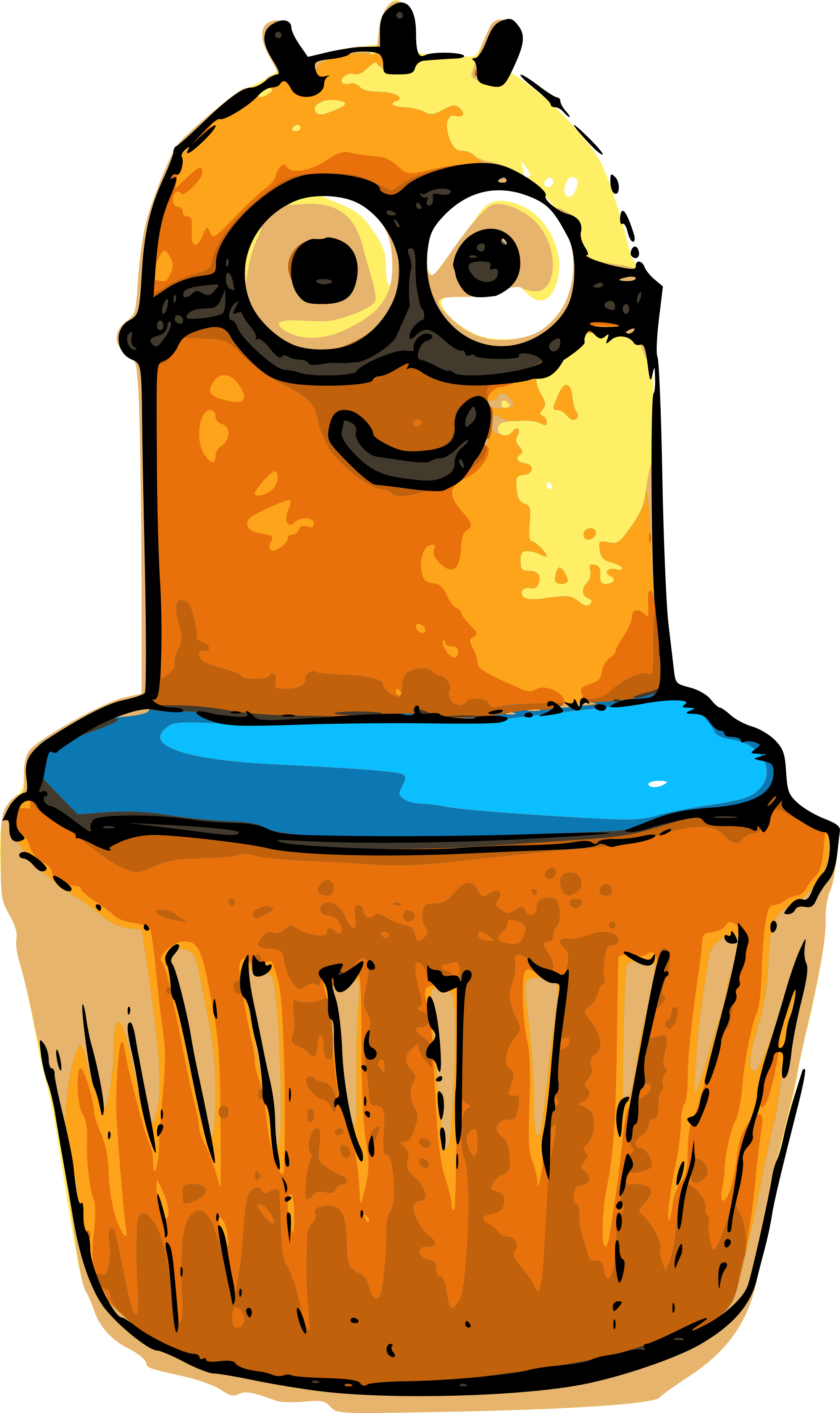 Minion Clipart Universal Studios Florida - Cupcakes Png Minions (2000x3364), Png Download