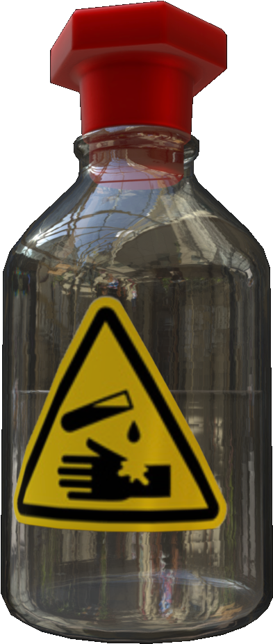 Hydrochloric Acid Sketchfab - Simbol Simbol Keselamatan Kerja (1080x1080), Png Download