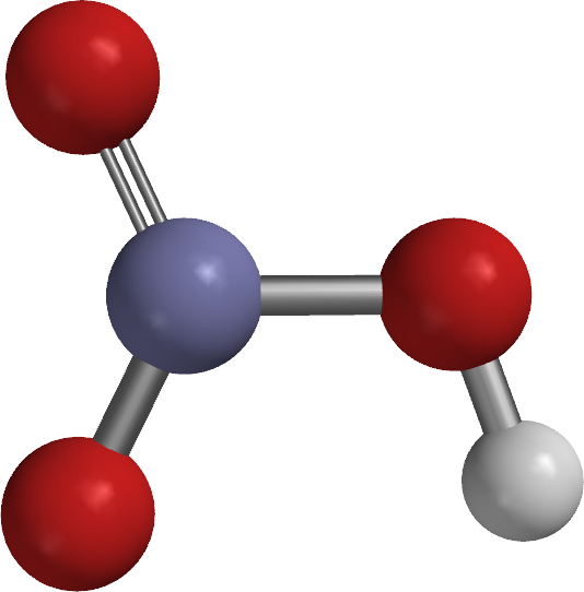 Illustrated Glossary Of Organic Chemistry - Nitric Acid Molecular Structure (534x542), Png Download