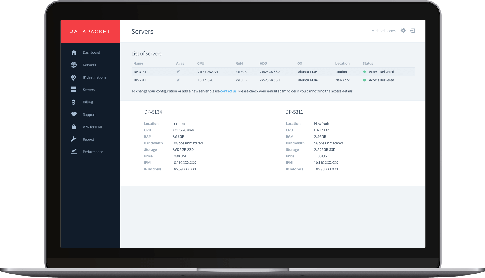 Datapacket Client - Servers - Client (1640x960), Png Download