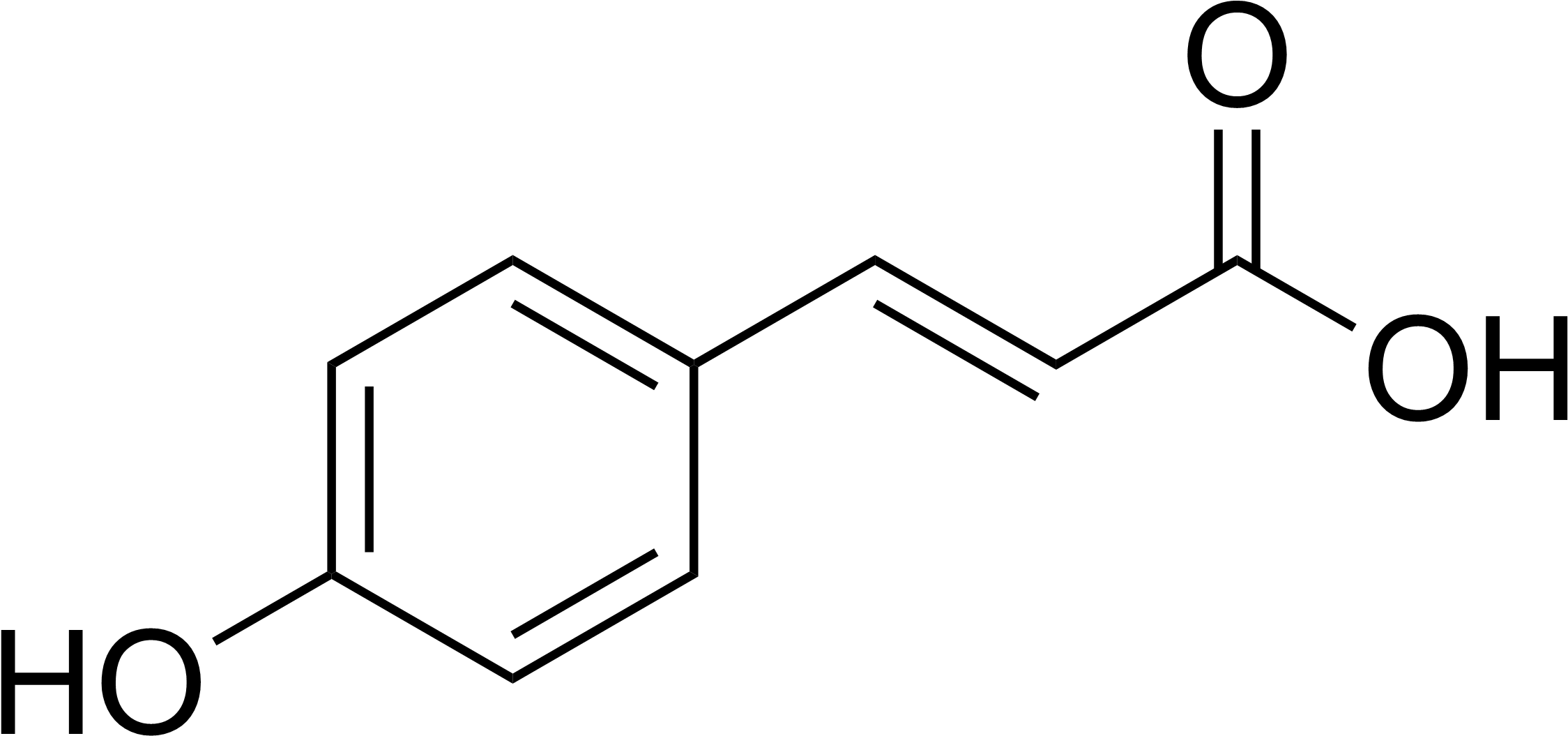 Coumaric Acid - 4 Hydroxycyclohexanecarboxylic Acid (2297x1071), Png Download