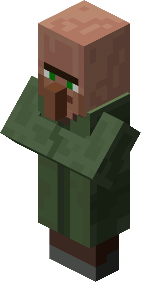 原始檔案 - Minecraft Villager (553x1102), Png Download