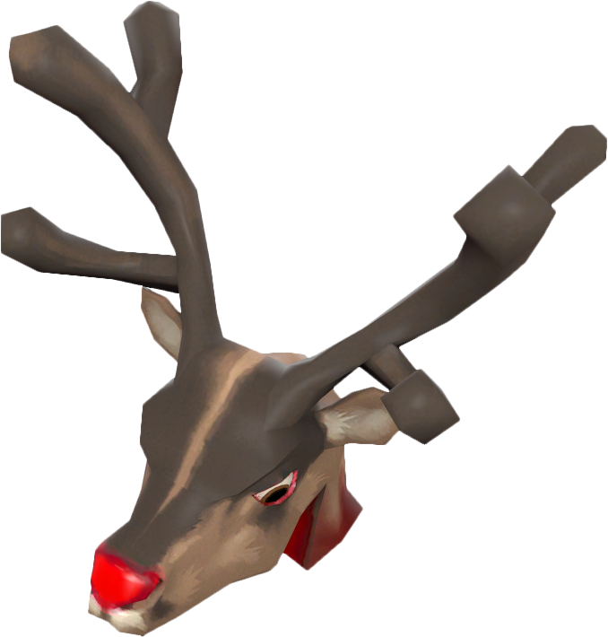 Red Randolph The Blood-nosed Caribou - Reindeer (678x710), Png Download