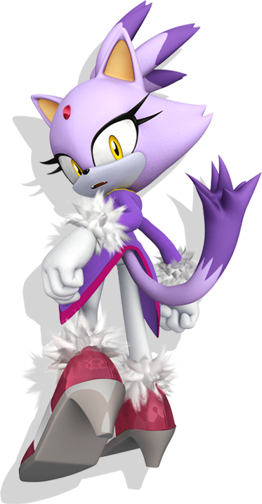 Blaze - Blaze The Cat Png (373x717), Png Download