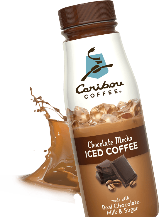 Caribou Coffee Iced Coffee, Chocolate Mocha - 14 Fl (542x739), Png Download