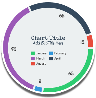 Doughnut Chart - Make Chart Clock Excel (350x350), Png Download