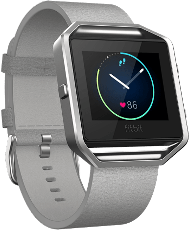 Fitbit Fitbit Accessories Mist Grey / Large Fitbit - Fitbit Blaze Leather Band Frame Mist Grey (433x500), Png Download