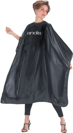 5 Nylon Chemical Cape In Black | Betty Dain (390x460), Png Download