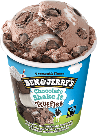 Chocolate Shake It™ Pint - Ben And Jerry's Chocolate Shake It Truffles (374x479), Png Download