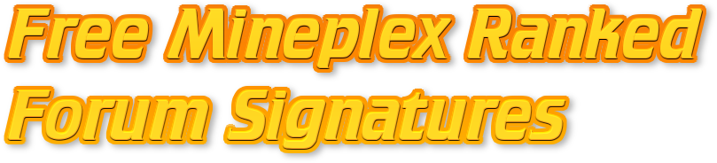 [quality] Free Mineplex Ranked Forum Signatures - Orange (809x184), Png Download