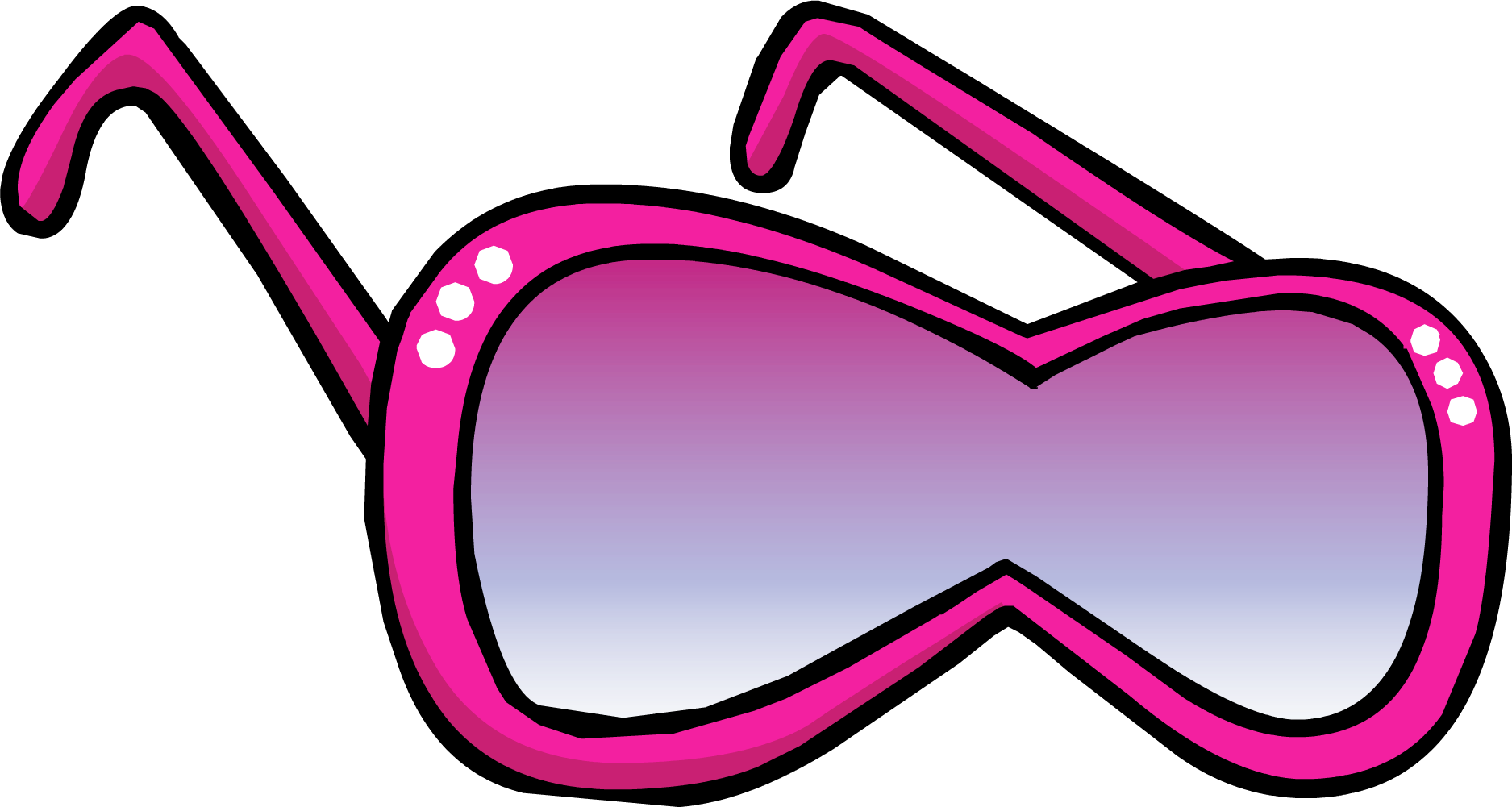 Pink Diva Shades Clothing Icon Id 2032 - Club Penguin Glasses (1875x1001), Png Download