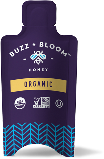 Perfect As An On The Go Natural Sweetener For Tea/coffee, - Buzz + Bloom Honey - 12 Oz (500x652), Png Download