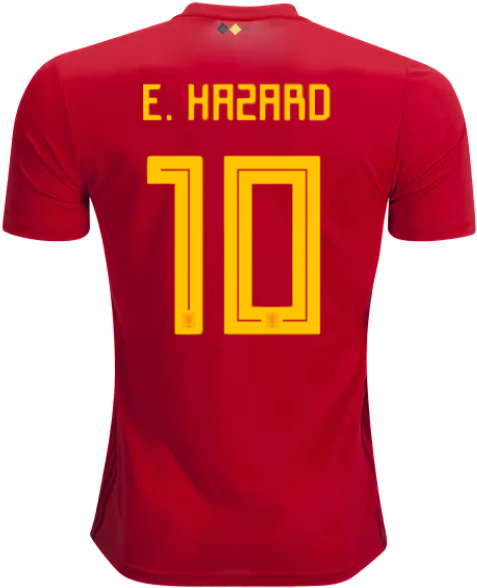 Belgium 2018 Home Jersey Eden Hazard - Jersey Hazard Belgium 2018 (600x600), Png Download