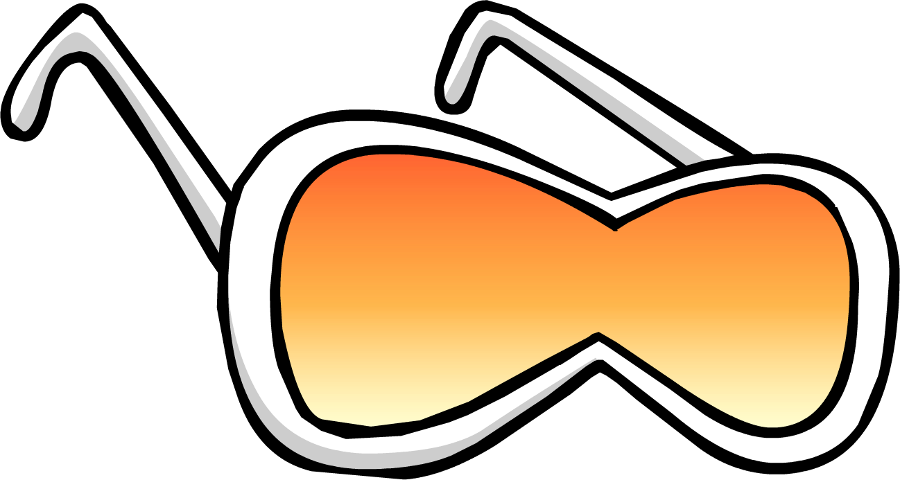 Sunset Diva Glasses - Club Penguin White Diva Glasses (1298x693), Png Download