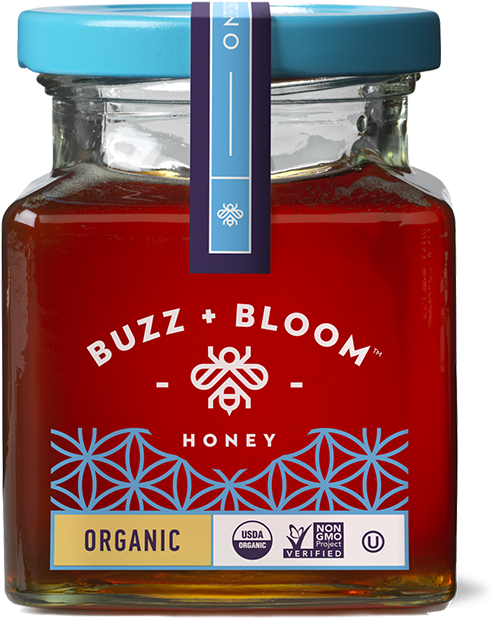 Perfect For Baking, Paired With Mild Cheeses, In Salad - Buzz + Bloom Honey - 12 Oz (500x637), Png Download
