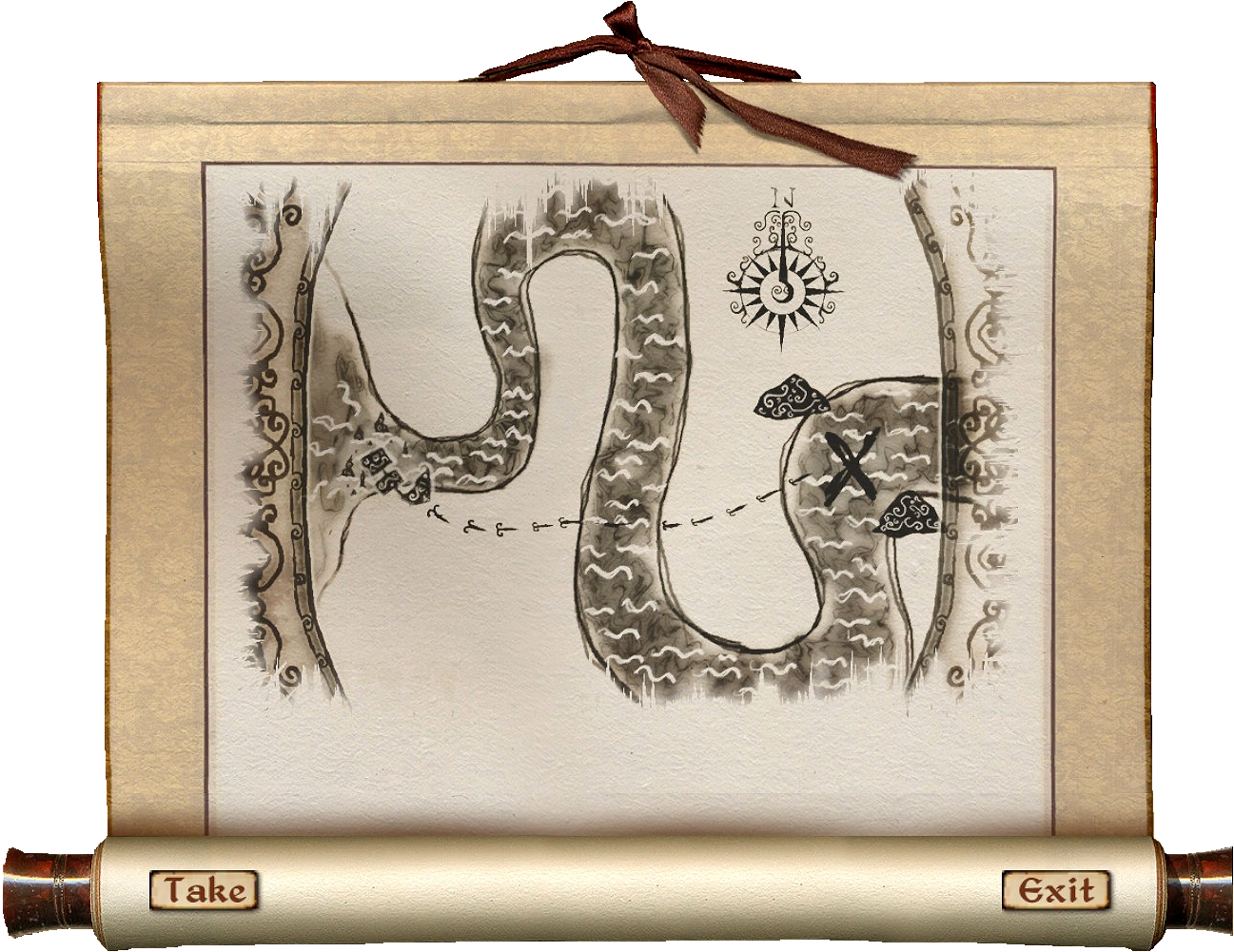 Grantham Blakeley's Treasure Map - Forlorn Watchman Treasure Location (1297x1001), Png Download